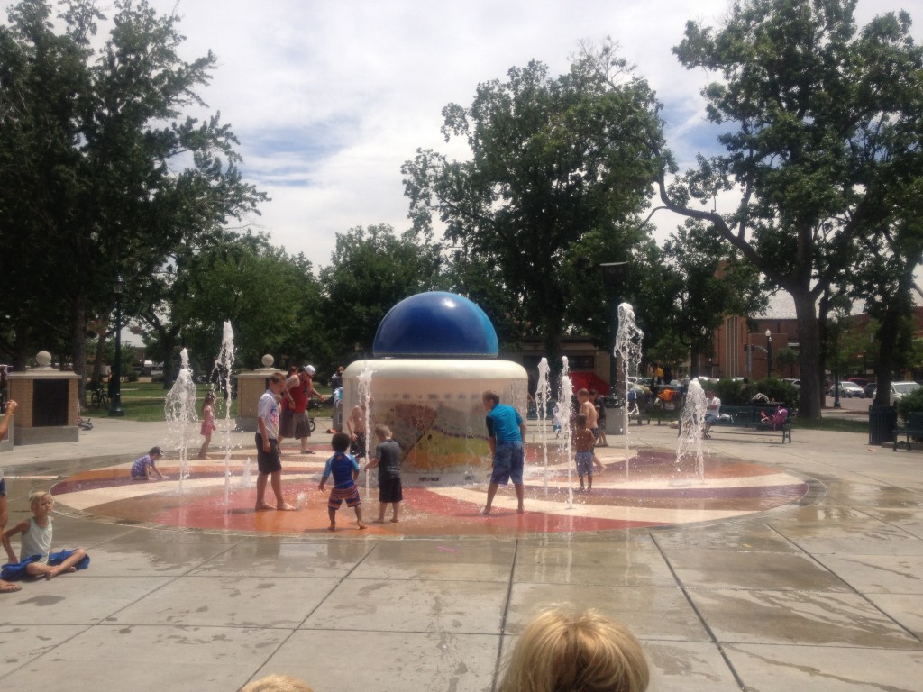The Uncle Wilbur Fountain entertains kids all summer long.
