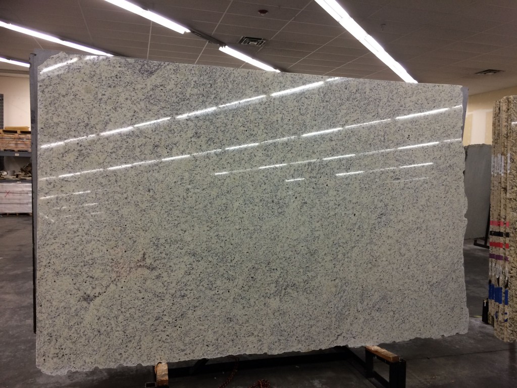 It was really cool getting to go to the warehouse and choose the slab of granite w wanted. Each slab is unique. The distinctive "seam" in the lower left is on our island now.